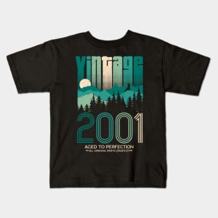 Vintage 2001 20th Birthday Twenty Years Gift Kids T-Shirt